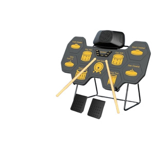 Electronic Drum Set 9 <b>Pads</b> Foldable Silicone USB Rechargeable Built In Speaker Portable Jazz Drum Kit - Product Image 1