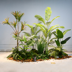 Jardín Paisajismo Combinación Estilo Suite Plantas artificiales Árbol Decoración para <span class=keywords><strong>el</strong></span> hogar Bonsai Árbol Plantas <span class=keywords><strong>de</strong></span> plástico Macetas Plantas <span class=keywords><strong>de</strong></span> Palma falsas - Product Image 2