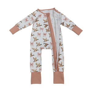 ชุดรอมเปอร์ซิปเป็ดน้ำแขนยาวสำหรับเด็กผู้หญิงเสื้อผ้าดีไซน์ฤดูใบไม้ผลิและฤดูใบไม้ร่วง - Product Image 2