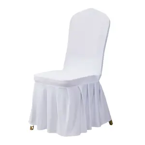Sarung kursi elastis spandeks lipat, kain penutup kursi makan pesta restoran perjamuan untuk pernikahan