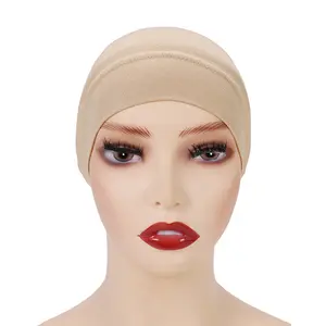2023 vente chaude femmes musulmanes arabe écharpe bonnet multifonctionnel couleur unie intérieur Hijab Cap