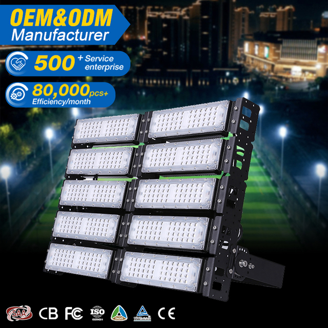 High Power Bridgelux Smd Outdoor Waterproof Ip65 Die-cast Aluminum 50w 100w 150w 200w 250w Led High Mast Flood Light
