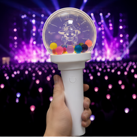 Bâton lumineux LED 2,4G à piles avec logo personnalisé, 15 couleurs, pour ambiance de concert, accessoires d'idole, fournitures de fête, en plastique