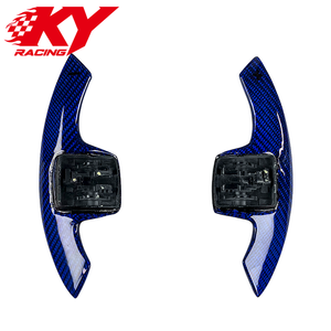 Volante deportivo LED de fibra de carbono azul personalizado con levas de cambio para Chevrolet Camaro SS ZL1 RS Corvette C7 Z06 ZR1 - Product Image 4