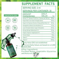Gouttes liquides de corossol et de moringa pour adultes, flacon de 60 ml, complément alimentaire de soutien immunitaire à base d'algues marines et de curcuma, OEM
