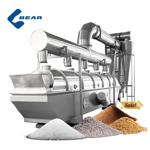Vibrating fluidized bed dryer for granular materials Crystal dryer Chicken essence fluidized bed dryer