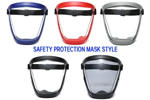 保護フェイスシールド防塵耐衝撃性木工ワークマスク再利用可能な透明安全メガネ保護マスク