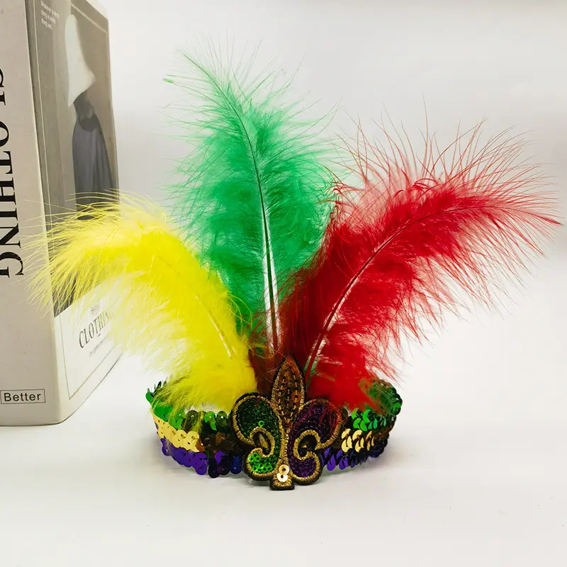 Karneval Stirnbänder Faux Feather Stirnband Cocktail Karneval Haarschmuck
