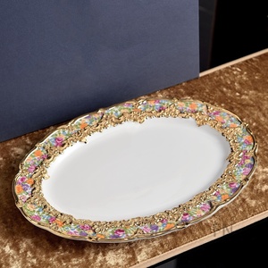Assiette en céramique en forme de poisson, grande, au design élégant et créatif, vaisselle jetable pour la maison, l'hôtel, le restaurant, dîner, assiette irrégulière - Product Image 1