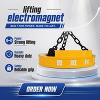 Aimant de levage électrique OEM robuste pour ferraille, acier, fonderie, avec capacité de charge de 100 kg et télécommande