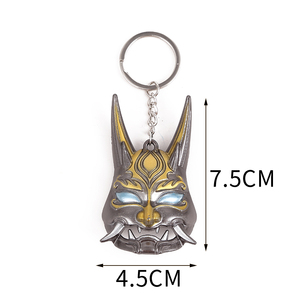 Collana con Ciondolo in Lega di Zinco Ispirata a <span class=keywords><strong>Genshin</strong></span> Impact, Stile Maschera di Dadalia Mandrill, Charm Cuore di Fuoco per Ragazze Magiche e Fan - Product Image 6