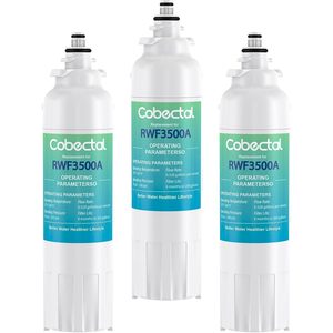 Filtre à eau Cobectal RWF3500A, lot de 3 filtres de remplacement pour réfrigérateur à charbon actif - Product Image 1
