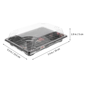 NOVISON Japanese Sushi Box Lids <b>Plastic</b> <b>Container</b> High Quality PET Disposable <b>Food</b> Grade Stamping Printed Cake Box Model - Product Image 2