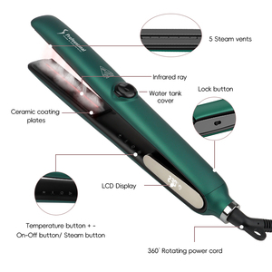 Fer à lisser KangRoad <span class=keywords><strong>Plancha</strong></span> De Cabello de luxe, fer à lisser automatique à vapeur infrarouge en céramique, usine professionnelle - Product Image 6