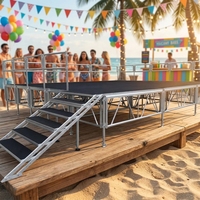 Scène modulaire robuste en treillis d'aluminium pour événements extérieurs, podium pliable pour mariages et concerts