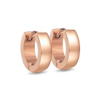 Boucles d'oreilles créoles rondes en acier inoxydable 316L, grande taille, cadeau populaire, marque pour femmes