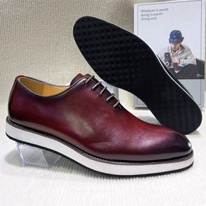 Zapatos Casuales de Diseño Nuevo al por Mayor de Fábrica para Hombre, Zapatos de Vestir con Cordones Oxford de Cuero Genuino, Tendencia de Moda Otoñal para Fiestas - Product Image 2