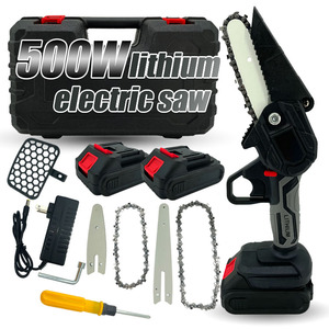 Sierra de Cadena Portátil Inalámbrica de Bajo Precio con Batería de Litio de 4+6 Pulgadas para Cortar Madera - Product Image 4
