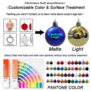 Boules <span class=keywords><strong>de</strong></span> <span class=keywords><strong>Noël</strong></span> Personnalisées avec Logo Imprimé, Ornements Cadeaux d'Entreprise sur Mesure avec Votre Marque, Motif ou Image - Product Image 3