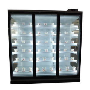 Refrigerador Comercial para Supermercado, Vitrina Vertical, Refrigerador con Puerta de Vidrio Dividida, Congelador - Product Image 1