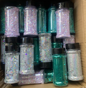 ขวดพลาสติก PET ขนาด 2 ออนซ์ 4.5 ออนซ์ สำหรับใส่ของตกแต่งแบบสั่น มีฝาปิดแบบพลิกสองแบบ สำหรับใส่ของตกแต่งแบบสโนว์โกลบ - Product Image 3