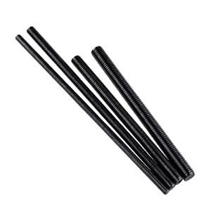 โรงงานบีโบ ยาเอ็นเต้ ผลิตเหล็กเส้นเกลียว |   สลักเกลียวแรงดึงสูง เกรด 10.9 สีดำออกไซด์ เกลียวเต็มตัว - แกนแขวนรูปทรงสี่เหลี่ยมคางหมู และเกลียวทั้งตัว - Product Image 1