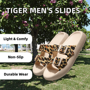 Sandalias de Verano 2026 con Estampado de Tigre para Hombre, Punta Abierta, para Interiores y Exteriores, Patrones Personalizables, Plantilla de EVA Resistente al Desgaste - Product Image 3