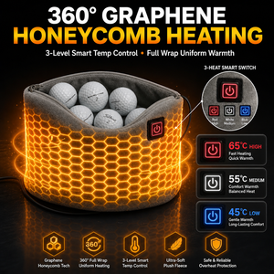 Bolsa Térmica para Pelotas de Golf para 6-9 Pelotas con Alimentación USB, Tres Niveles de Calor, Forro Polar y Cierre Metálico para Golf en Clima Frío - Product Image 2