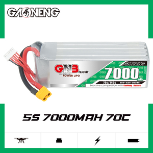 Batterie LiPo RC GNB GAONENG 5S 7000mah 18.5V 70C 140C XT60, décollage/atterrissage à une touche, garantie 3-12 mois pour hélicoptère, bateau, drone - Product Image 2