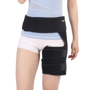 Verstelbare Lies Heup Dij Slimmer Trimmer Compressie Dij Mouwen Wrap Brace Lies Ondersteuning