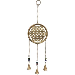 PARIJAT HANDICRAFT Iron Metal Flower Design Windchime Hanging <b>Bells</b> Indoor Outdoor Home Decoration for Living Room Sculpture - Product Image 4