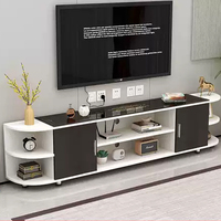 Ensemble meuble TV et table basse bicolore avec rangement, noir et blanc, mobilier de salon pour importateurs