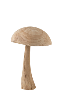 Décoration en bois en forme de champignon, champignons en bois sculptés, bois naturel, décoration en forme de champignon Danda, esthétique de forêt charmante - Product Image 4
