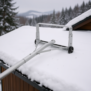 Rastrillo para nieve de aluminio para techos, ajustable de 5.2 a 30 pies, con ruedas, para la eliminación de desechos en techos de casas, modelo D0100X3LTS6 - Product Image 2