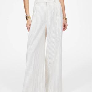 Conjunto de Dos Piezas de Ropa de Mujer, Elegante, de Lino y Algodón, con Cuello en V y Botones, para Verano - Product Image 5