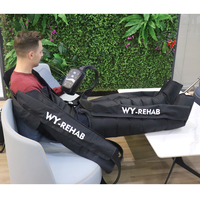 Système de récupération des jambes par compression d'air rechargeable professionnel, bottes de pressothérapie séquentielle à 8 chambres pour les athlètes