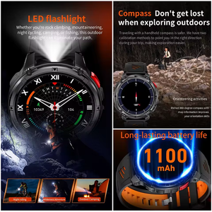 Reloj Inteligente T-Rex3 Pro de 46 mm con Caja de Acero Inoxidable, Correa de Silicona, GPS, Brújula, Monitor de Frecuencia Cardíaca, Reloj Deportivo Impermeable para Hombre - Product Image 5