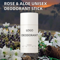 Bâton de déodorant naturel sans danger pour la peau sans parabènes anti-transpirant hydratant parfumé à l'aloès rose sans aluminium pour adultes