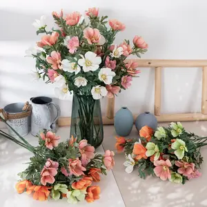 Factory Supplier Wholesale Chrysanthemum Artificial Cosmos Flowers Daisy Artificial Silk Flower White Chrysanthemum Flower