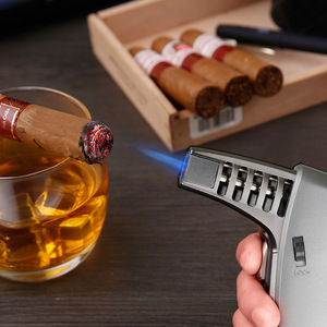 Bán Buôn Jocon Thương Hiệu Kim Loại Ngọn Lửa Duy Nhất Máy Bay Phản Lực Nhẹ Hơn Refillable Butan Torch Hàn Súng Thanh Phụ Kiện Cigar Bật Lửa - Product Image 2