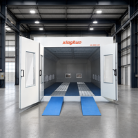 Cabines de peinture pour voitures au gaz naturel Elite 43 kW, prix départ usine, 80 unités ° Cabine de peinture automobile fiable avec double ventilateur d'admission C