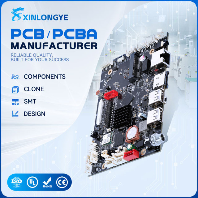 XLY Solar Inverter Power Control Board off Grid Energy SMT PCB Assembly 1 oz Copper 32GB RAM Custom PCBA