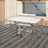 Table pliante longue en plastique robuste de 1,2 m, idéale pour les fêtes, banquets et événements – Vente chaude directe usine