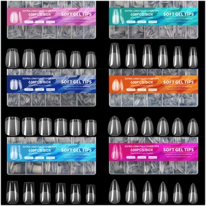 Misscheering - Puntas de Uñas Postizas de Alta Calidad, Estilo Francés, Cuadradas, XL, Cobertura Total, 600 Piezas, Semi Mate, Sin Marcas, Sin Pulido - Product Image 4