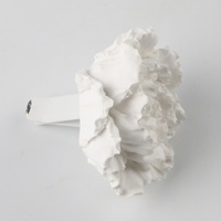 Diffuseur d'huiles essentielles en céramique parfumée, fait main, en porcelaine blanche, en forme de pivoine, pour voiture et maison