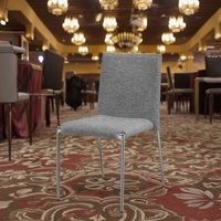 Chaise de salle à manger confortable en aluminium poli empilable, pour usage général ou spécifique, idéale pour hôtels et banquets – Nouveauté très demandée