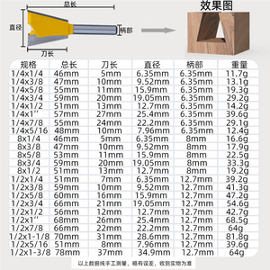 Solid <b>Router</b> <b>Bit</b> Grooving Dovetail Cutter 1/4x1/4 1/4x3/8 1/4x5/8 For Woodworking Milling Engraving Machine - Product Image 1