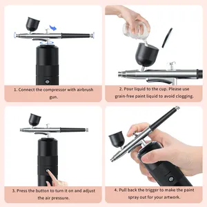 Airbrush <b>Kit</b> for Model Painting <b>Cake</b> Decorating And Hobby Crafts - Spray Gun Set with Accessories - Product Image 2