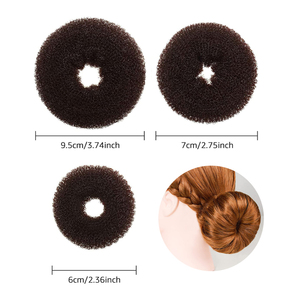 Relleno <span class=keywords><strong>de</strong></span> <span class=keywords><strong>Pelo</strong></span> Sintético para Moños, <span class=keywords><strong>Moldeador</strong></span> <span class=keywords><strong>de</strong></span> Moños, Donut para Moños, Formador <span class=keywords><strong>de</strong></span> Moños para Peinados <span class=keywords><strong>de</strong></span> Niñas HS001 - Product Image 2