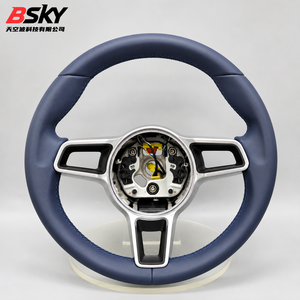 <span class=keywords><strong>Volant</strong></span> en cuir bleu graphite de style sportif pour <span class=keywords><strong>Porsche</strong></span> 911 991 992 <span class=keywords><strong>Cayenne</strong></span> 958 987 Boxster 986 Panamera 970 Taycan Macan - Product Image 4